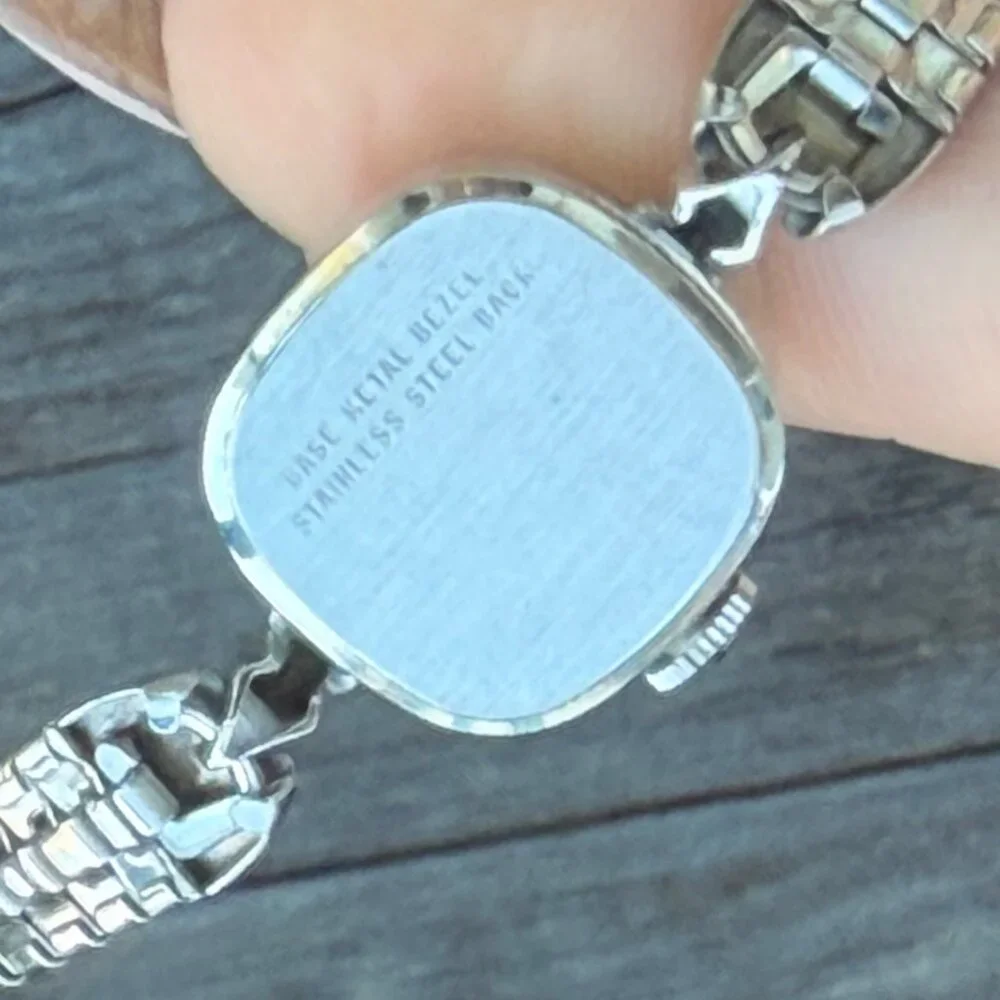 Vintage Wittnauer Ladies Mechanical Wind Up Watch Working Silver Art Deco Band